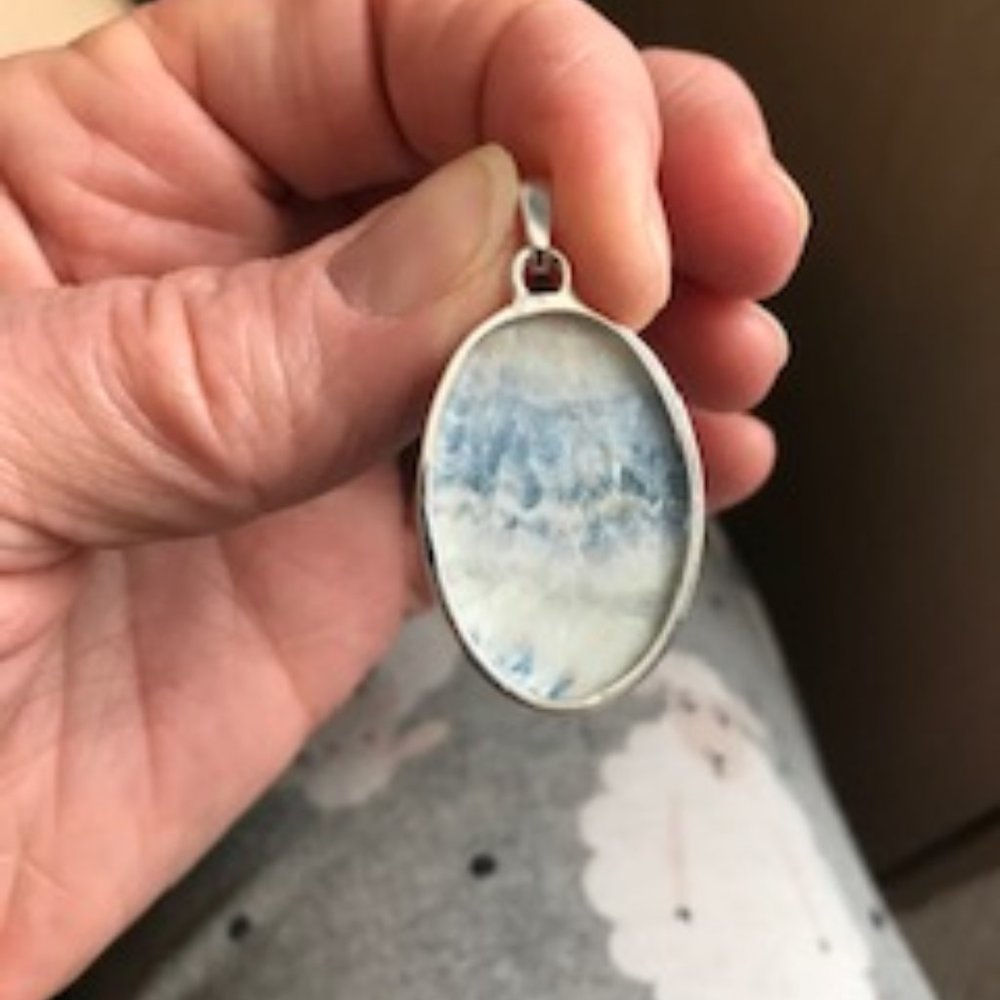 Turkish Scheelite Pendant 925 sterling with chain - Picture 4 of 5